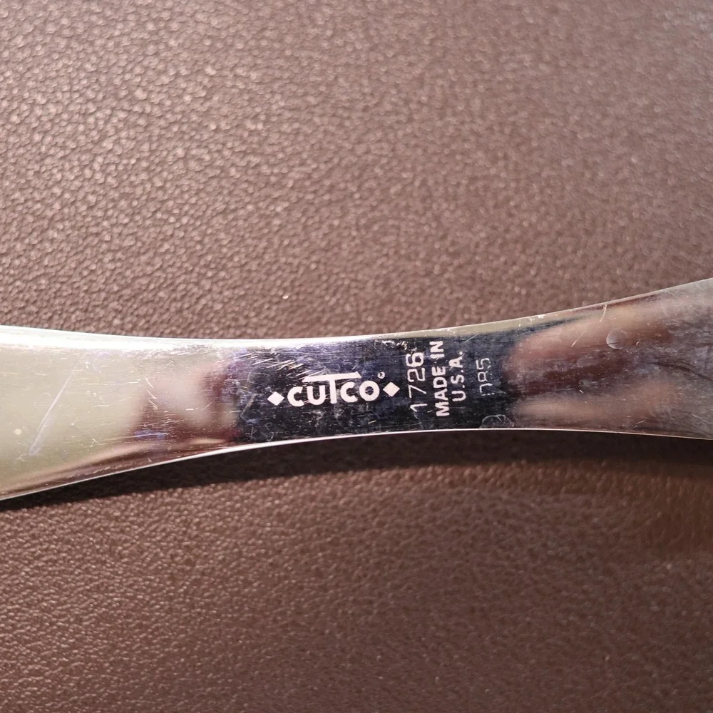 Cutco 1726 Turning Fork Vintage Brown Marbled Handle Made in USA 9.5